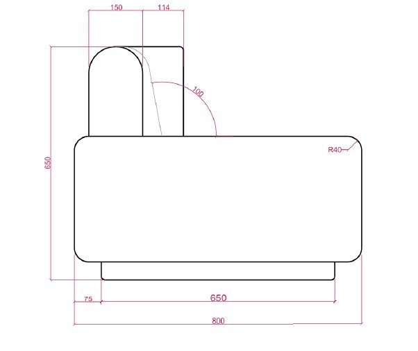 Модульный диван Plump со столиком в гостиную 160x80x65 см, Черный, Estetica Martin 18, рогожка