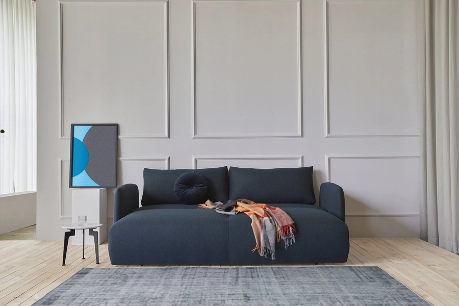 Диван розкладний Віхо у спальню 219x106x84 см, Темно-синій, Exim Textil Alaska 11
