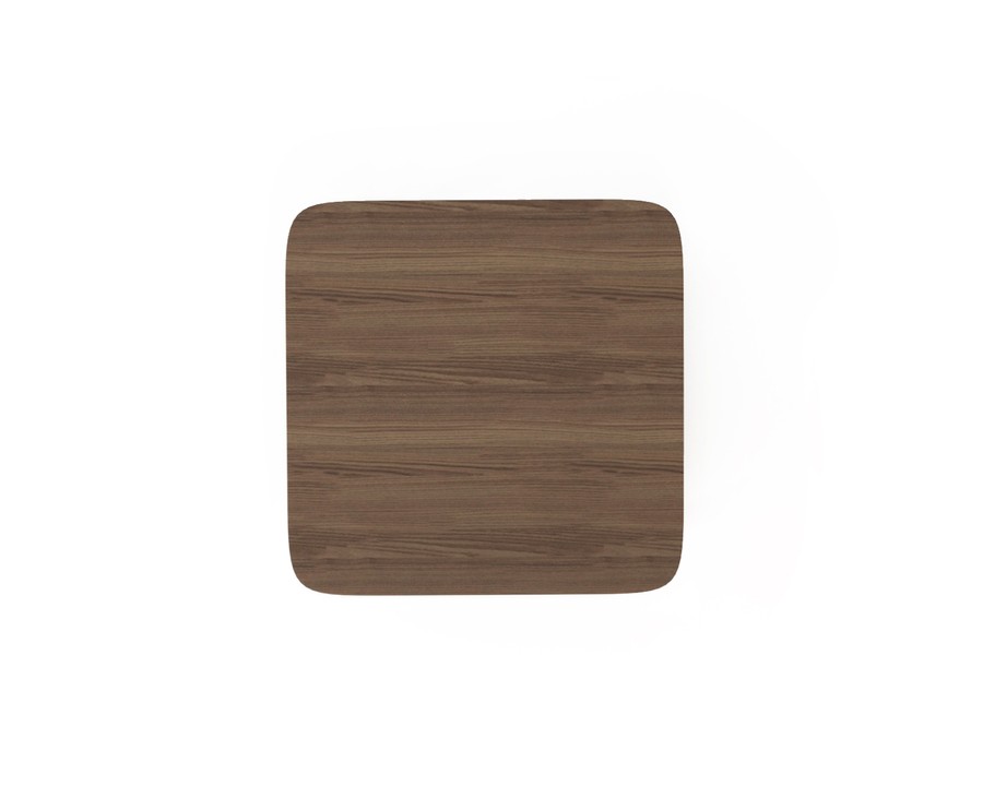 Журнальный квадратный столик из дерева Plamp 80x80x29 см, Коричневый, Орех итальянский ORW 55